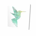 Begin Home Decor 32 x 32 in. Geometric Hummingbird-Print on Canvas 2080-3232-AN267